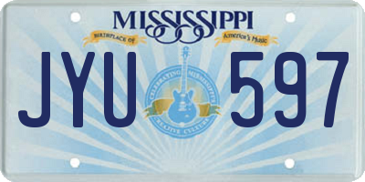 MS license plate JYU597