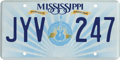 MS license plate JYV247