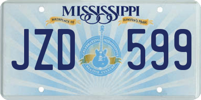 MS license plate JZD599