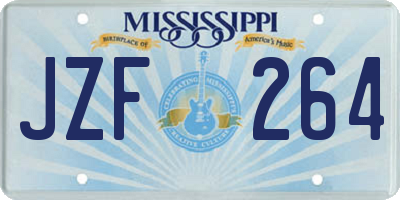 MS license plate JZF264
