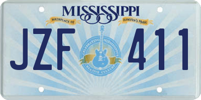MS license plate JZF411