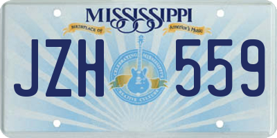 MS license plate JZH559