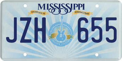 MS license plate JZH655