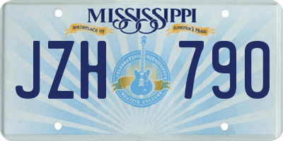 MS license plate JZH790