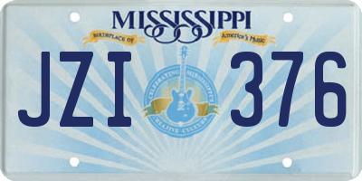 MS license plate JZI376
