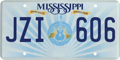 MS license plate JZI606