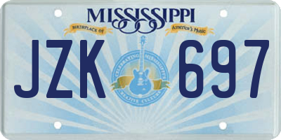 MS license plate JZK697