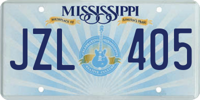MS license plate JZL405