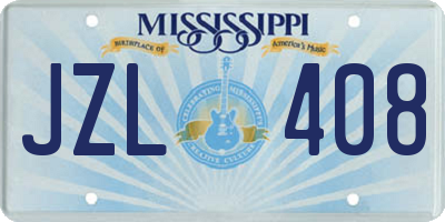 MS license plate JZL408