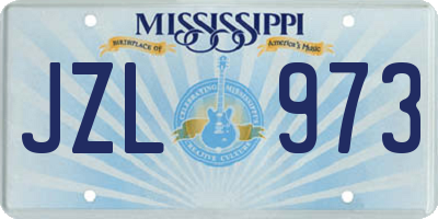 MS license plate JZL973