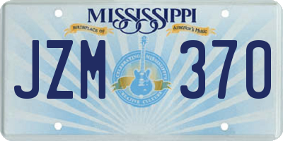 MS license plate JZM370