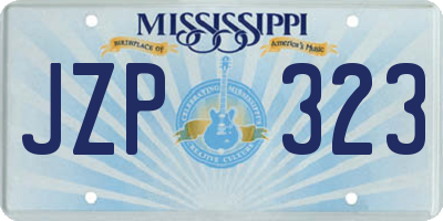 MS license plate JZP323