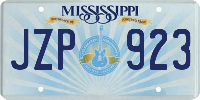 MS license plate JZP923