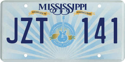MS license plate JZT141