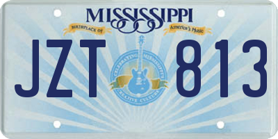 MS license plate JZT813