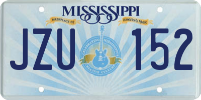 MS license plate JZU152