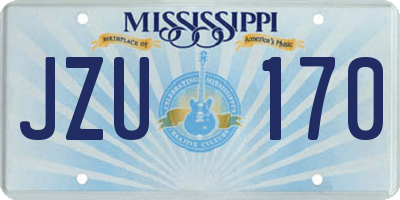 MS license plate JZU170