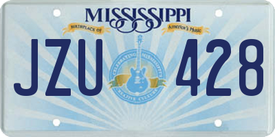 MS license plate JZU428