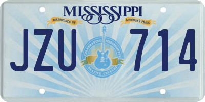 MS license plate JZU714
