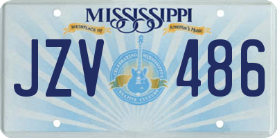 MS license plate JZV486
