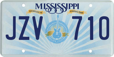 MS license plate JZV710