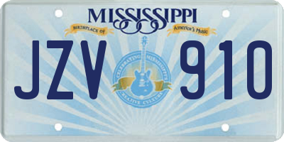 MS license plate JZV910