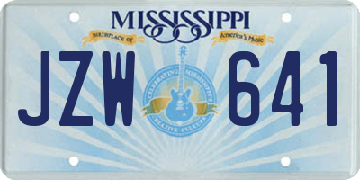 MS license plate JZW641