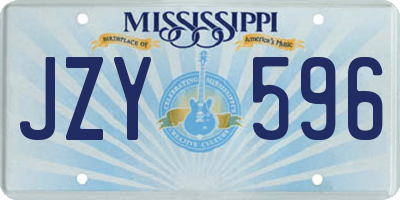 MS license plate JZY596