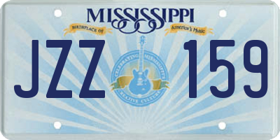 MS license plate JZZ159