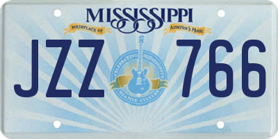 MS license plate JZZ766