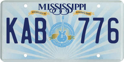 MS license plate KAB776