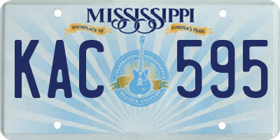 MS license plate KAC595