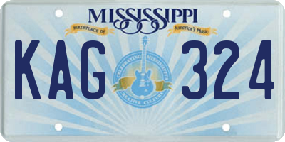 MS license plate KAG324