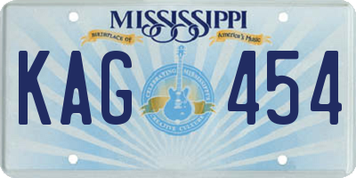 MS license plate KAG454
