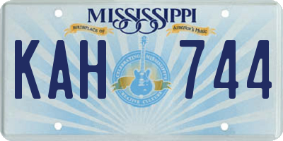 MS license plate KAH744