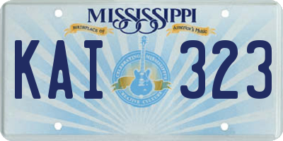 MS license plate KAI323