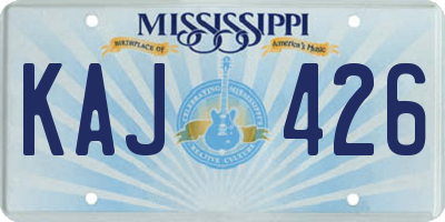MS license plate KAJ426