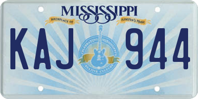 MS license plate KAJ944