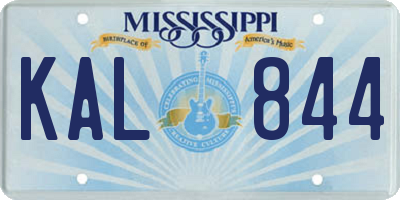 MS license plate KAL844