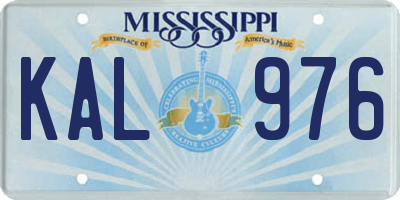 MS license plate KAL976