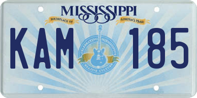 MS license plate KAM185