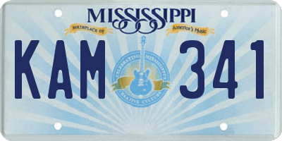 MS license plate KAM341