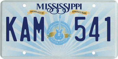 MS license plate KAM541