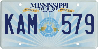 MS license plate KAM579