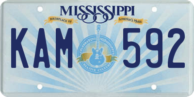 MS license plate KAM592