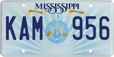 MS license plate KAM956