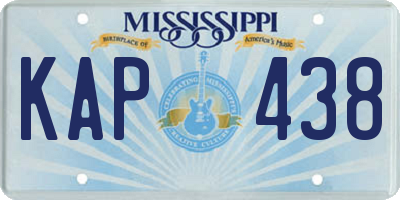 MS license plate KAP438