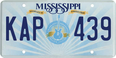 MS license plate KAP439