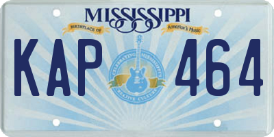 MS license plate KAP464