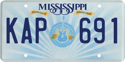MS license plate KAP691